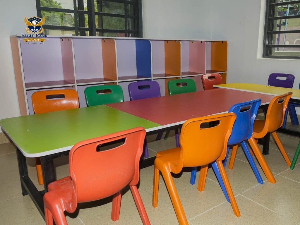 The colourful creche and early-years activity room